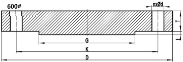 600LB blind flange drawing