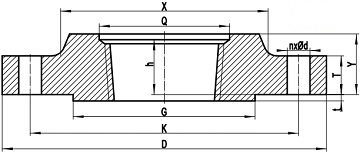 ASME B16.5 threaded flange