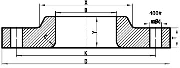 400LB lap joint flange drawing