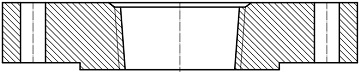Reducing threaded flange without hub