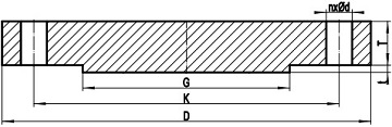 Drawing of ASME B16.47 blind flanges