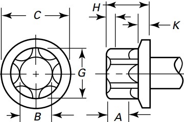 ASME B18.2.1 lobed head screw