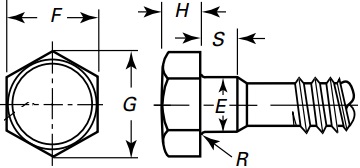 reduced hex lag screw