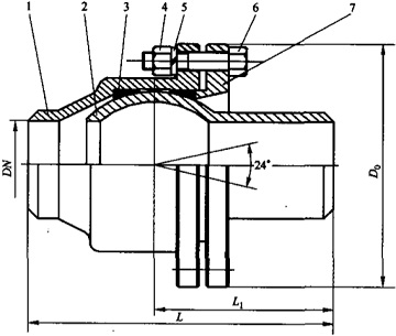 Drawing of butt welding ball EJ