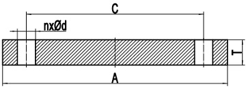 Drawing of AWWA C207 Cl. F blind