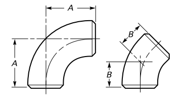 Drawing of L/R elbows