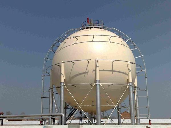 A spherical ethane tank made of ASTM A203 Gr.D plates