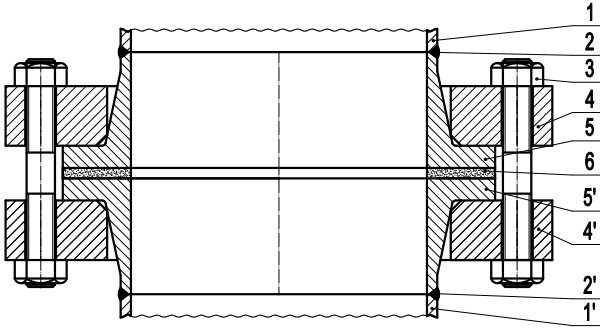 EN 1092-1 Type 34 + Type 04 flanged joint