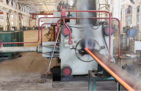 Ti smls tubing hot extrusion mill