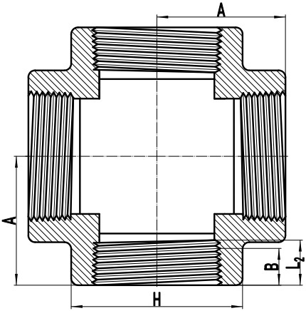 ASME B16.11 THD cross