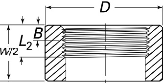 Drawing of THD half coupling
