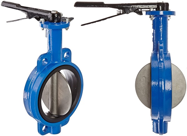 Ductile iron wafer type butterfly valve