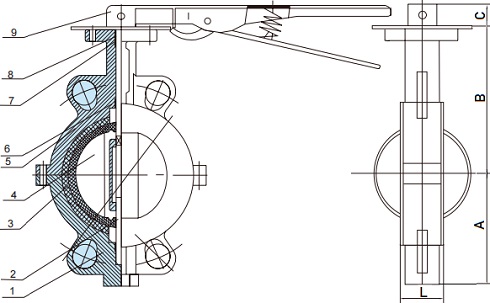 G.A. drawing of split body BFVs