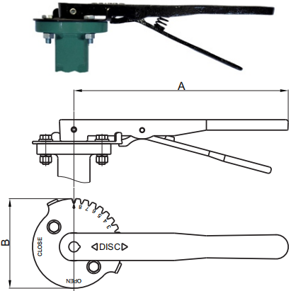 Style I: malleable iron lever